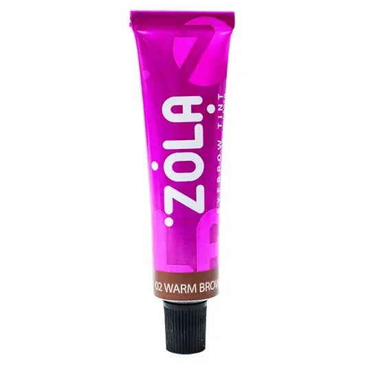 Фарба для брів з колагеном ZOLA - 02 Warm brown, 15 мл