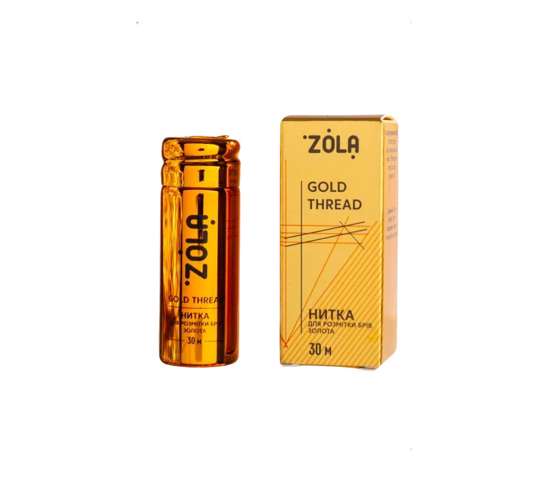 Нить для разметки бровей ZOLA, 30 м (золотая)