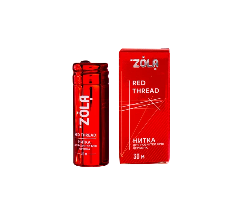 Нитка для розмітки брів ZOLA, 30 м (червона)