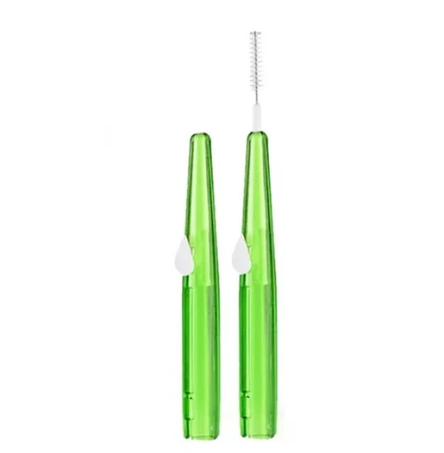 Щітка Baby Brush, бебі браш для вій і брів, Рухова, зелена